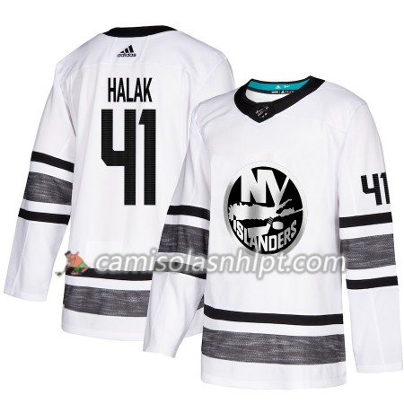 Camisola New York Islanders Jaroslav Halak 41 2019 All-Star Adidas Branco Authentic - Homem